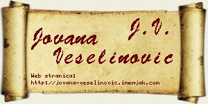 Jovana Veselinović vizit kartica
